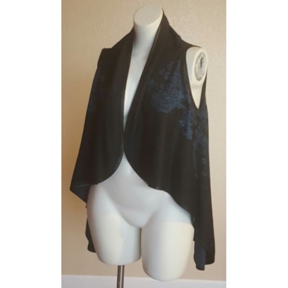 Soft Surroundings Sweaters - Soft Surroundings Open Front Drape Sleeveless Kimono Cardigan Sweater S / M New